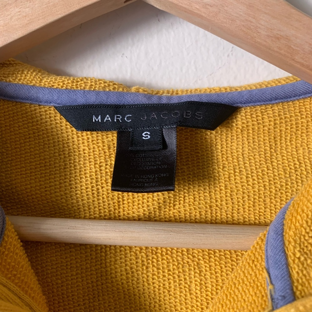 Marc Jacobs // Mustard Quarter Button Up Hoodie